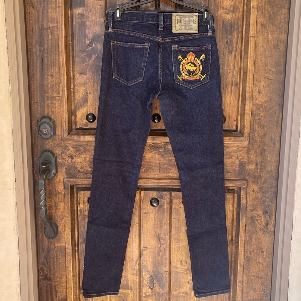 RALPH LAUREN Equestrian Embroidered Crest Blue Label Thompson 650 Sz 26 & 31 NEW